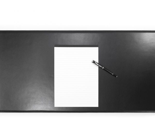 Lavoisier Maroquinier - Grand sous-main en cuir noir "Premium" - 80x40 cm