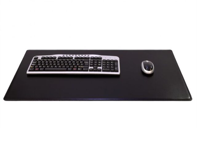 Lavoisier Maroquinier - Grand sous-main en cuir noir "Premium" - 80x40 cm