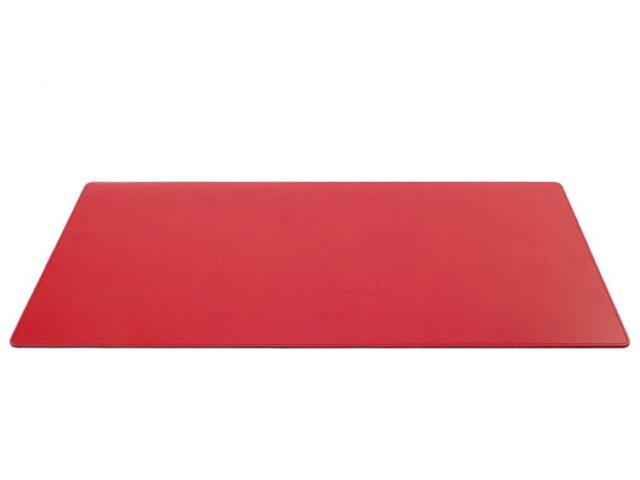 Lavoisier Maroquinier - Grand sous-main en cuir rouge coquelicot - 80x40 cm