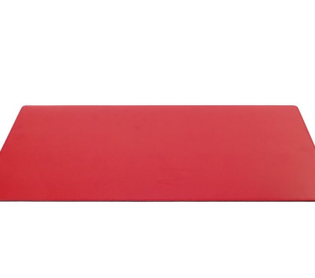 Lavoisier Maroquinier - Grand sous-main en cuir rouge coquelicot - 80x40 cm