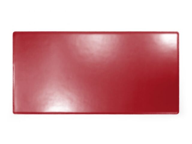 Lavoisier Maroquinier - Grand sous-main en cuir rouge coquelicot "Premium" - 80x40 cm