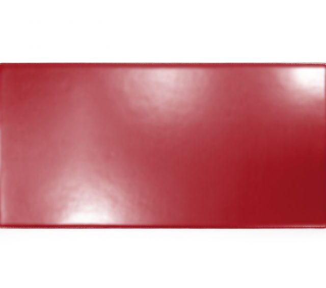 Lavoisier Maroquinier - Grand sous-main en cuir rouge coquelicot "Premium" - 80x40 cm