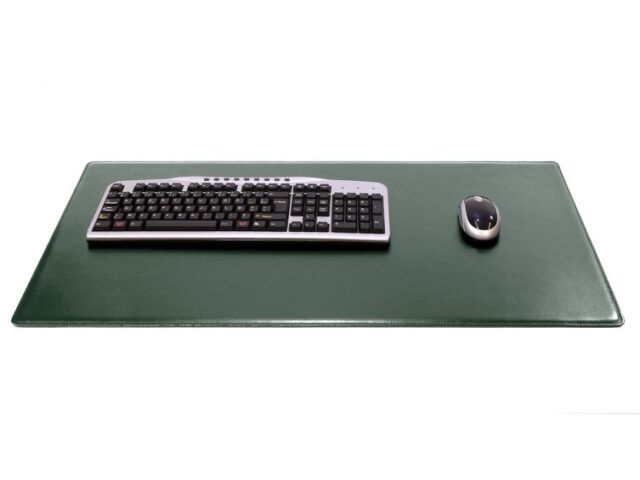 Lavoisier Maroquinier - Grand sous-main en cuir vert anglais "Premium" - 80x40 cm