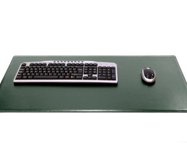 Lavoisier Maroquinier - Grand sous-main en cuir vert anglais "Premium" - 80x40 cm