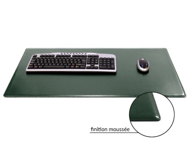 Lavoisier Maroquinier - Grand sous-main en cuir vert anglais "Premium" - 80x40 cm