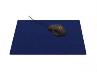 LAVOISIER Maroquinier - Grand tapis de souris en cuir bleu cobalt – XL – 38×32 cm