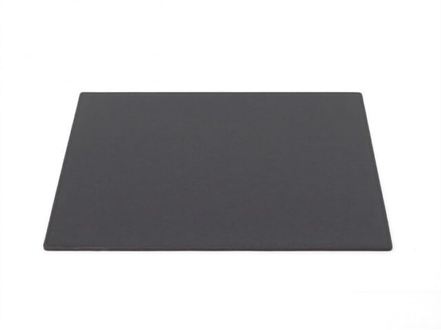 Lavoisier Maroquinier - Grand tapis de souris en cuir gris fer - XL - 38x32 cm