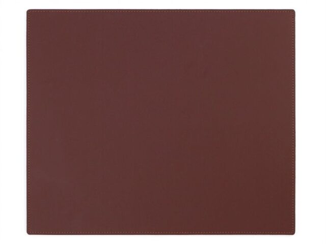 Lavoisier Maroquinier - Grand tapis de souris en cuir marron - XL - 38x32 cm