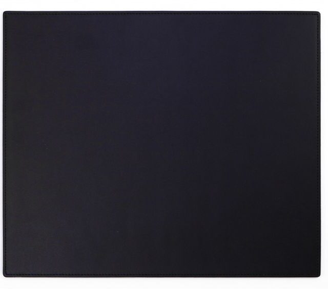 Lavoisier Maroquinier - Grand tapis de souris en cuir noir - XL - 38x32 cm