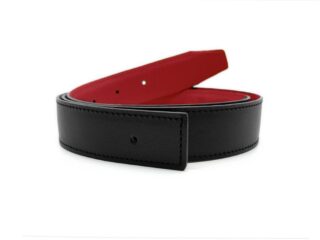 Hermes compatible – bande de cuir réversible 35mm, Noir lisse et Rouge grainé – 5003 Choisir par la marque LAVOISIER Maroquinier LAVOISIER Maroquinier - Hermes compatible – bande de cuir réversible 35mm, Noir lisse et Rouge grainé – 5003 Choisir