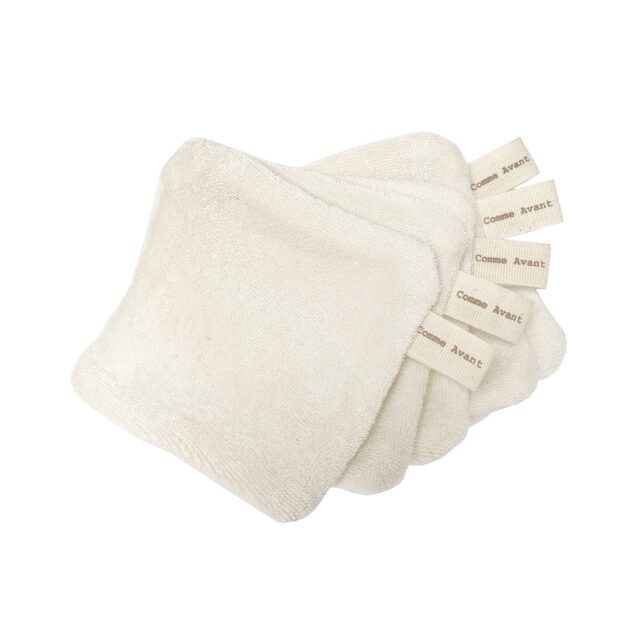 Comme Avant - Lot de 5 Lingettes Lavables en Coton Bio - Réutilisable & Naturel