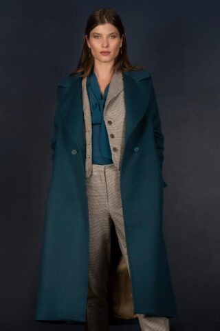 My tailor is Joh - Manteau Long Femme Laine Cachemire Bleu Pétrole – Palace