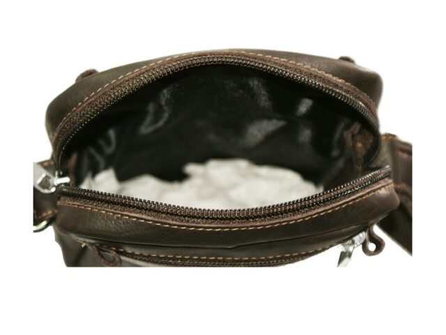 La Guêpe - Petite Maroquinerie - Sacoche en cuir marron - 656