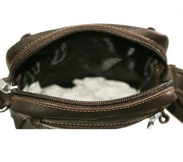 La Guêpe - Petite Maroquinerie - Sacoche en cuir marron - 656