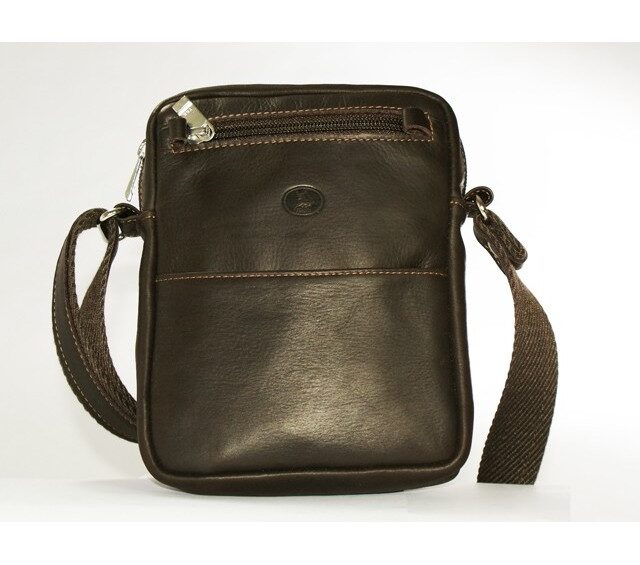 La Guêpe - Petite Maroquinerie - Sacoche en cuir marron - 656