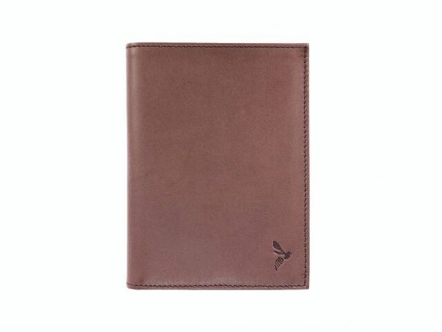La Guêpe - Petite Maroquinerie - pack Portefeuille anti-rfid "Luxe" en cuir marron - 15 cm 4 volets - PM-019-06