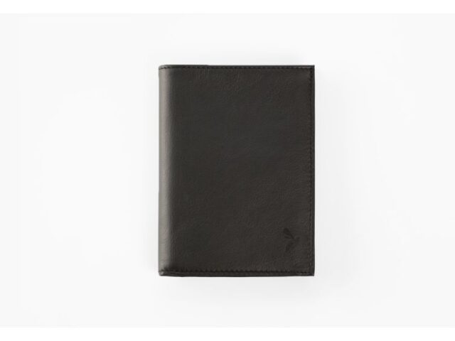 La Guêpe - Petite Maroquinerie - pack Portefeuille anti-rfid "Luxe" en cuir noir - 15 cm 4 volets - PM-019-06