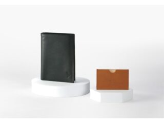 La Guêpe - pack Portefeuille anti-rfid “Luxe” en cuir noir – 15 cm 4 volets – PM-019-06