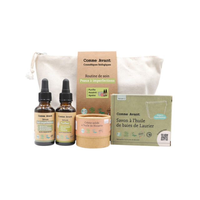 Comme Avant - Coffret Routine Soin Anti-Imperfections - Bio et Naturelle - Fabrication Française