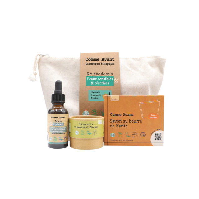 Comme Avant - Coffret Routine Soin Peaux Sensibles et Réactives - Bio & Naturel - Fabrication Française