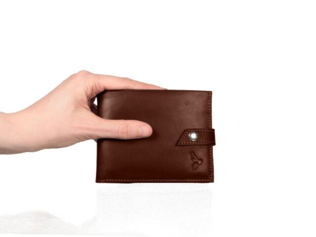 La Guêpe - Petite Maroquinerie - Petit Portefeuille 3 volets en cuir gold - 440