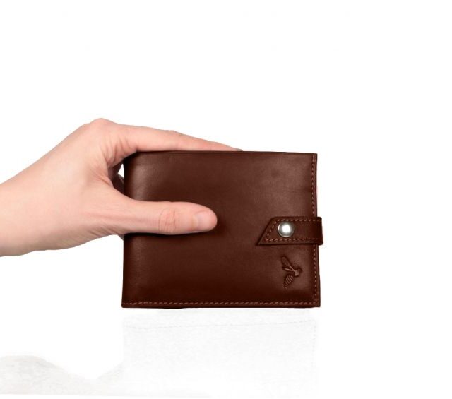 La Guêpe - Petite Maroquinerie - Petit Portefeuille 3 volets en cuir gold - 440