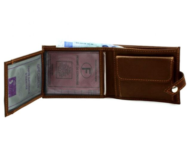 La Guêpe - Petite Maroquinerie - Petit Portefeuille 3 volets en cuir gold - 440