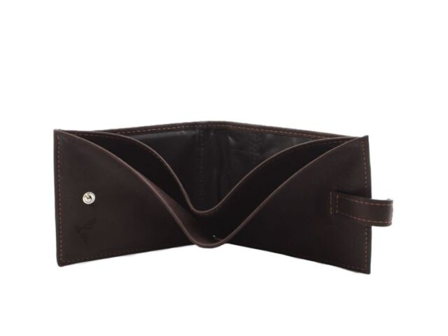 La Guêpe - Petite Maroquinerie - Petit Portefeuille 3 volets en cuir marron - 440