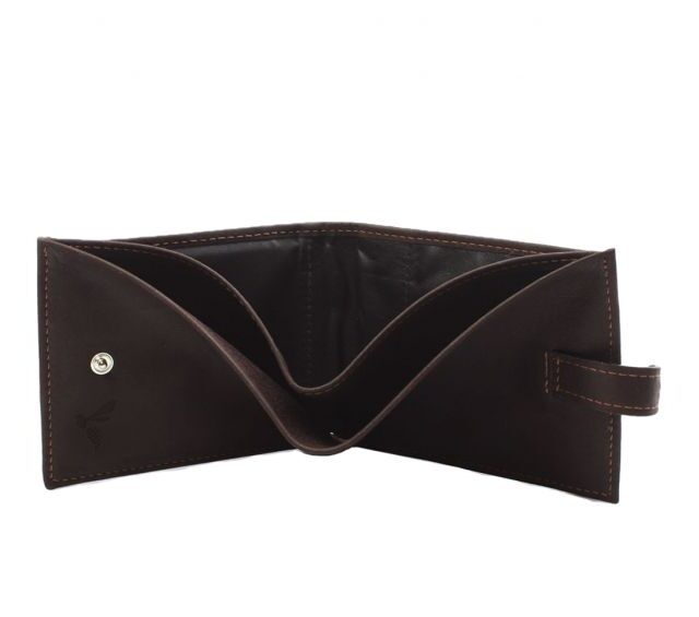 La Guêpe - Petite Maroquinerie - Petit Portefeuille 3 volets en cuir marron - 440