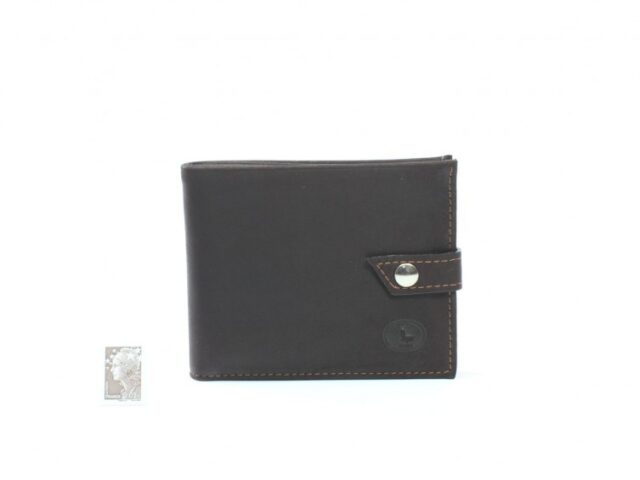 La Guêpe - Petite Maroquinerie - Petit Portefeuille 3 volets en cuir marron - 440