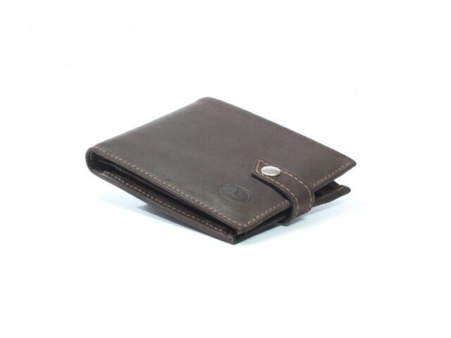 La Guêpe - Petite Maroquinerie - Petit Portefeuille 3 volets en cuir marron - 440