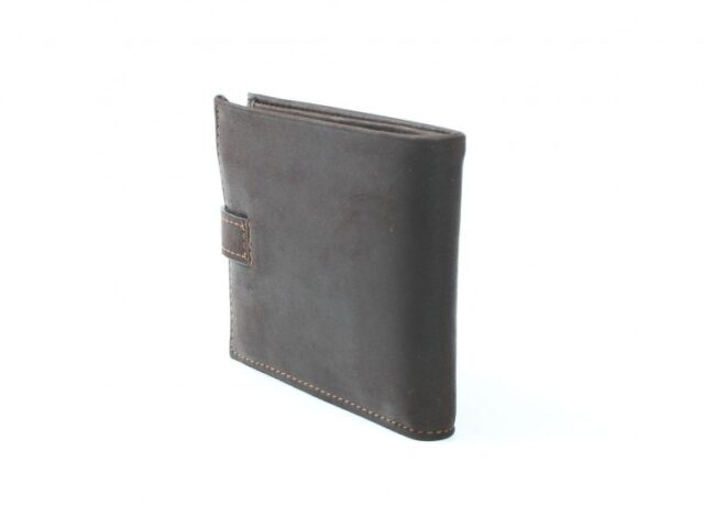 La Guêpe - Petite Maroquinerie - Petit Portefeuille 3 volets en cuir marron - 440