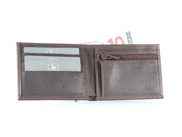 La Guêpe - Petite Maroquinerie - Petit Portefeuille à  l'italienne cuir marron - 496