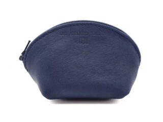 Petite bourse zippée en cuir bleu – B04 par la marque La Guêpe La Guêpe - Petite bourse zippée en cuir bleu – B04