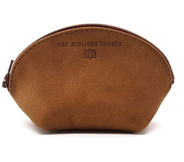 La Guêpe - Petite Maroquinerie - Petite bourse zippée en cuir fauve - B04