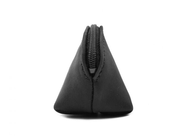 La Guêpe - Petite Maroquinerie - Petite bourse zippée en cuir noir - B04