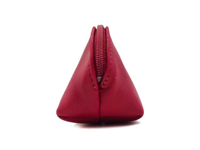 La Guêpe - Petite Maroquinerie - Petite bourse zippée en cuir rouge - B04