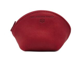 Petite bourse zippée en cuir rouge – B04 par la marque La Guêpe La Guêpe - Petite bourse zippée en cuir rouge – B04