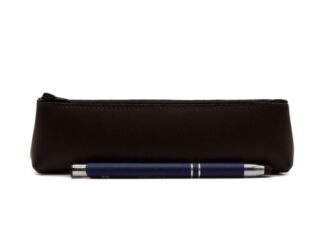LAVOISIER Maroquinier - Petite trousse triangle en cuir marron foncé
