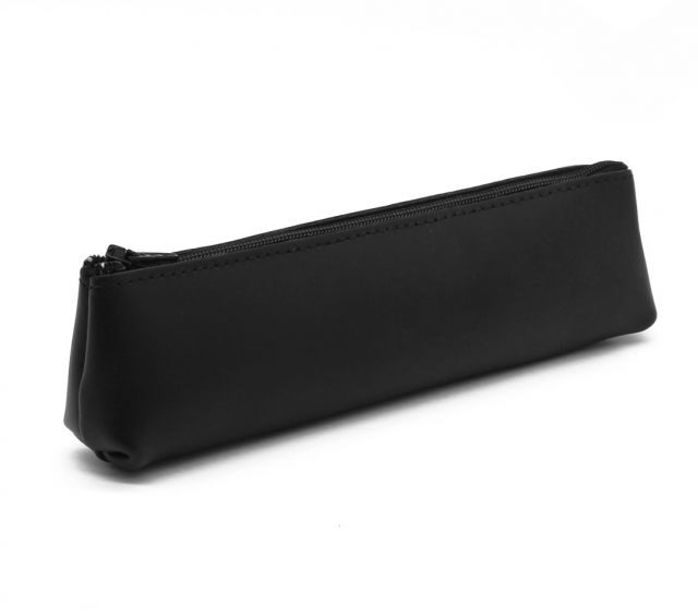 Lavoisier Maroquinier - Petite trousse triangle en cuir noir