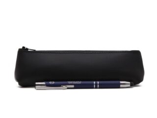 LAVOISIER Maroquinier - Petite trousse triangle en cuir noir
