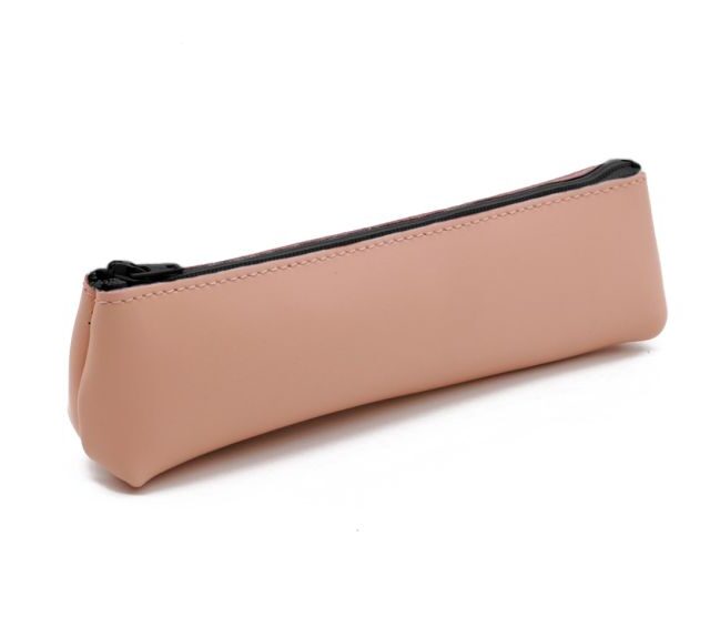 Lavoisier Maroquinier - Petite trousse triangle en cuir rose
