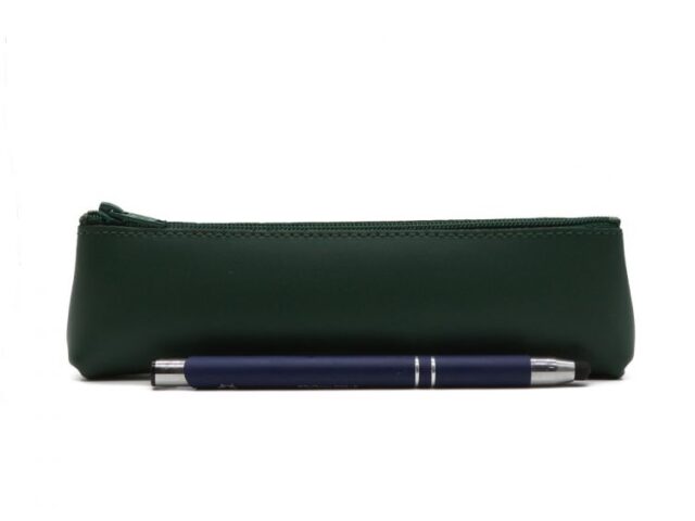 Lavoisier Maroquinier - Petite trousse triangle en vert anglais