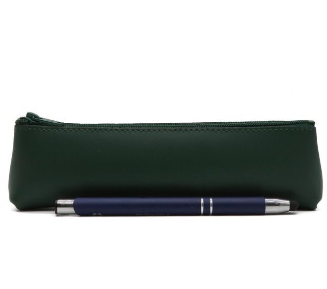 Lavoisier Maroquinier - Petite trousse triangle en vert anglais