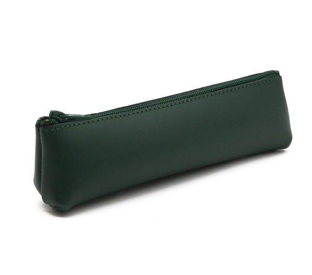 Lavoisier Maroquinier - Petite trousse triangle en vert anglais