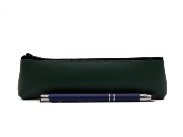 LAVOISIER Maroquinier - Petite trousse triangle en vert anglais