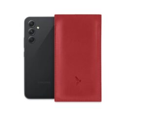 Pochette Galaxy A34 5G en cuir rouge – PM-057-01 Sans personnalisation par la marque La Guêpe La Guêpe - Pochette Galaxy A34 5G en cuir rouge – PM-057-01 Sans personnalisation