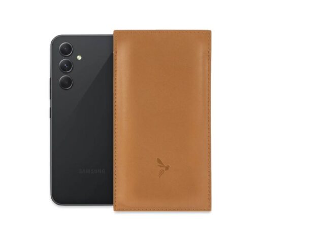 La Guêpe - Pochette Galaxy A54 5G en cuir gold – PM-056-01 Sans personnalisation