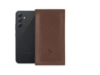 La Guêpe - Pochette Galaxy A54 5G en cuir marron – PM-056-01 Sans personnalisation