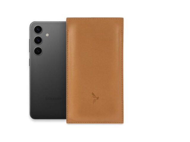 La Guêpe - Pochette Galaxy S24+ en cuir gold – PM-054-01 Sans personnalisation